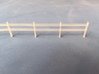 Post and rail fence kit HO Scale (10 Piece) 3d printed 