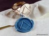 Masonic Signet Ring 3d printed Masonic Signet Ring in Polished Silver, with impression in Royal Blue sealing wax.