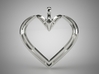 Open Heart Pendant 3d printed 