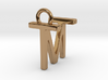 Two way letter pendant - MT TM 3d printed 