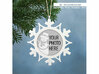 Christmas Snowflake Photo Ornament 3d printed 