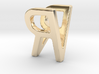 Two way letter pendant - RV VR 3d printed 