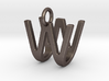 Two way letter pendant - UW WU 3d printed 