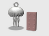  Small Customizable Jellyfish Ornament  3d printed 4x2 Brick for size comparison