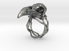 Raven skull ring  3d printed 