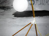 BROOM STICK FLOOR LAMP 3d printed there will be light - on my rooftop