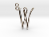 W Initial Charm 3d printed 