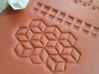 Set of 10 leatherstamps with tool/holder 3d printed Cube pattern with 3d illusion stamp