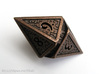 Hedron D10 Spindown Life Counter - HOLLOW DIE 3d printed The model in polished bronze