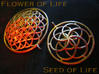 Seed of Life Pendant - 4.5cm 3d printed 