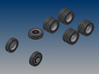 018001.1_Tires and rims for H0 dumptruck (1:87) 3d printed 