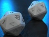 FUTURISTIC Roman Letter Dice 3d printed 