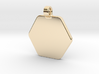 Your embossed pendant, hexagonal, 25mm. 3d printed 