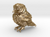 Owl Etta Gold Steel 6cm - Hollow 3mm 3d printed 