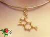 Serotonin 3d printed Magnification of the Serotonin pendant worn on a 18k gold-plated 2 mm/46 cm Omega-Halsreif.