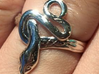 Covetous Silver Serpent Ring 3d printed 