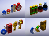 Legend of Zelda Items (Set 2) 3d printed Solidworks render with a better look at all the items in the set.