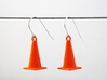 Traffic Cone Earrings 3d printed 