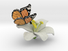 Butterfly And Lily Flower - S 3d printed 