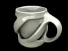 Twist of Fate Mug 3d printed ceramic render of uprighted mug. 