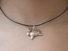 Bunny Pendant 3d printed (shown in stainless steel)