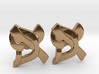 Hebrew Monogram Cufflinks - "Aleph Pay" Large 3d printed 