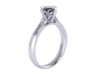 CC27-Engagement Ring Printed Wax. 3d printed 