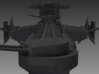 1/1000 LLK Flying Battlecruiser 3d printed The gun turrets trained on a target.  The rows of anti-aircraft batteries can be clearly seen, if you know what you're looking at.