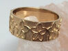 Plumeria Flower Ring Size 11 3d printed Shown in 14k Gold Plated