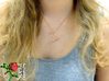 "Migirone" 3d printed 'Migirone' pendant worn on a rose gold plated Thomas Sabo  KE1219-415-12 necklace.