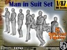 1-87 Man In Suit SET 3d printed 