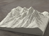 6'' Grand Tetons, Wyoming, USA, Sandstone 3d printed Radiance rendering of model, viewed from the East