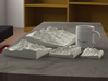 4'' Grand Tetons, Wyoming, USA, Sandstone 3d printed Rendering of all available sizes: 3", 4", 6", 8"
