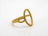 Oval Looped Ring - US Size 09 3d printed 