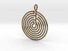 mystery little labyrinth Pendant 3d printed 