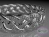 Best Celtic Knot Ring yet - size 10 3d printed Raytraced DOF close-up render - glossy silver material