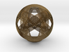 Icosahedron vertex symmetry weave 3d printed 