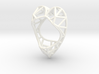 The Diamond Heart ring size 7 1/2 US (17.75 mm) 3d printed 