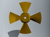 Bowthruster Propeller 36mm (1 pc.) 3d printed Propeller in head-on view.