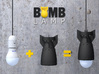 Bomb Lamp 3d printed Digital image, not photo! Socket, bulb lamp, and wire, not included!