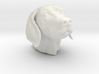 Weimaraner head hollow 3d printed 