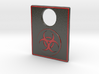 Pinball Plunger Plate - Toxic Hazard Symbol Blood 3d printed 