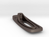 Superellipse Bottle Opener 3d printed Bottom Oblique View (Stainless Steel)