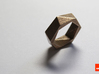 Twist-ring (medium) 3d printed In Stainless Steel