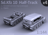 Sd.Kfz 10  Half-Track  (4 pack) 3d printed 