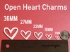 Open Heart Pendant - 27mm 3d printed 