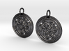 Norse Motif Round Earrings 3d printed 