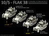 Sd.Kfz 10/5  FLAK 38  (4 pack) 3d printed 