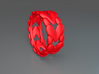 8 Hearts Ring (Size 18) 3d printed 8 Hearts ring (Red)