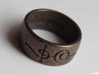 "Ashayam" Vulcan Script Ring - Engraved Style 3d printed Pictured: Polished Bronze Steel
